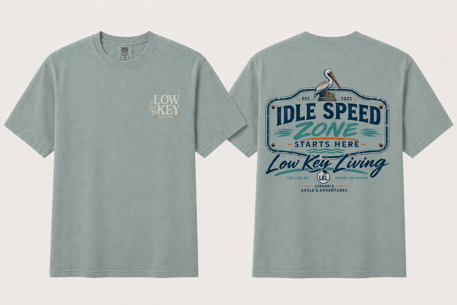 Idle Speed Zone Comfort Colors shirt in Bay
