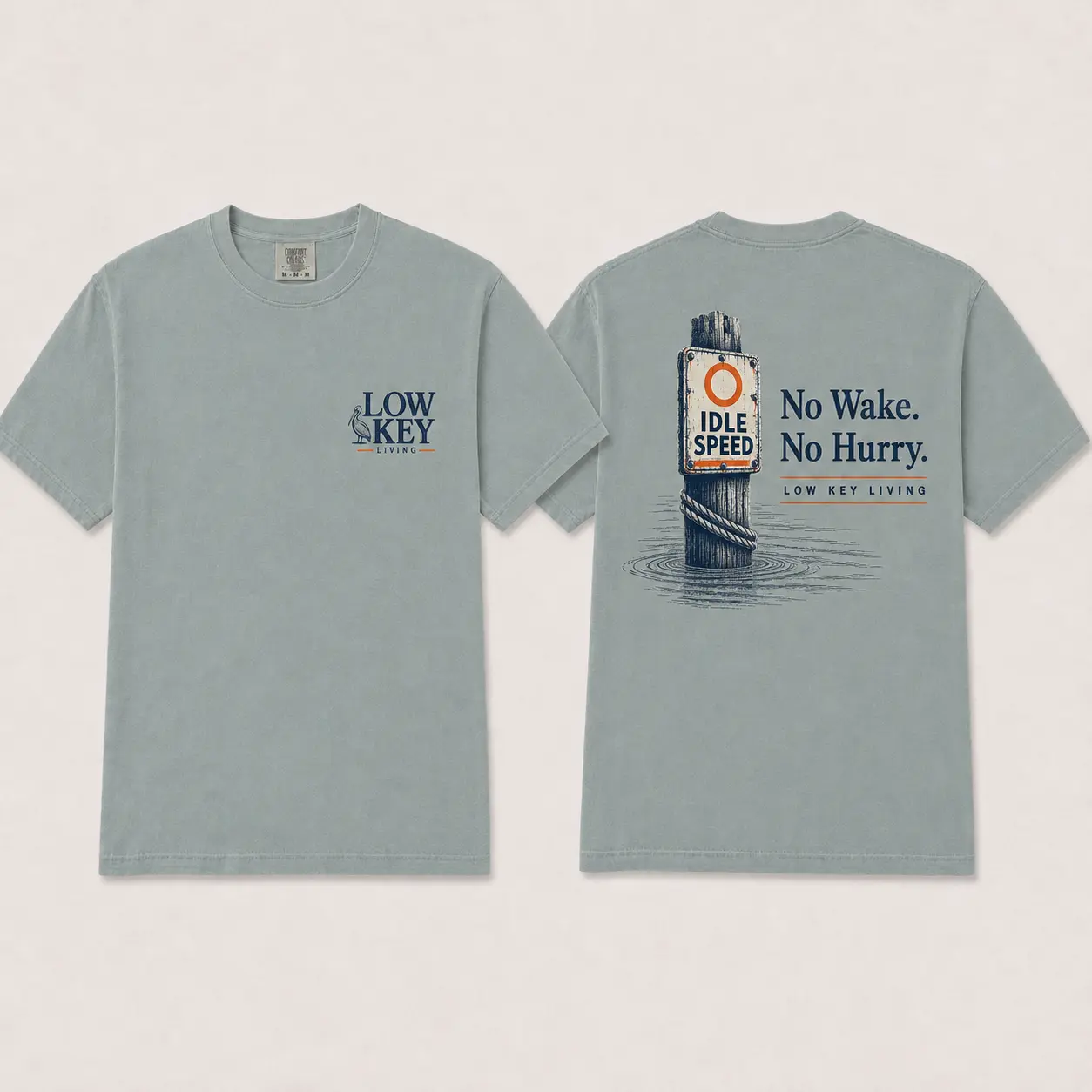 No Wake. No Hurry. Comfort Colors tee