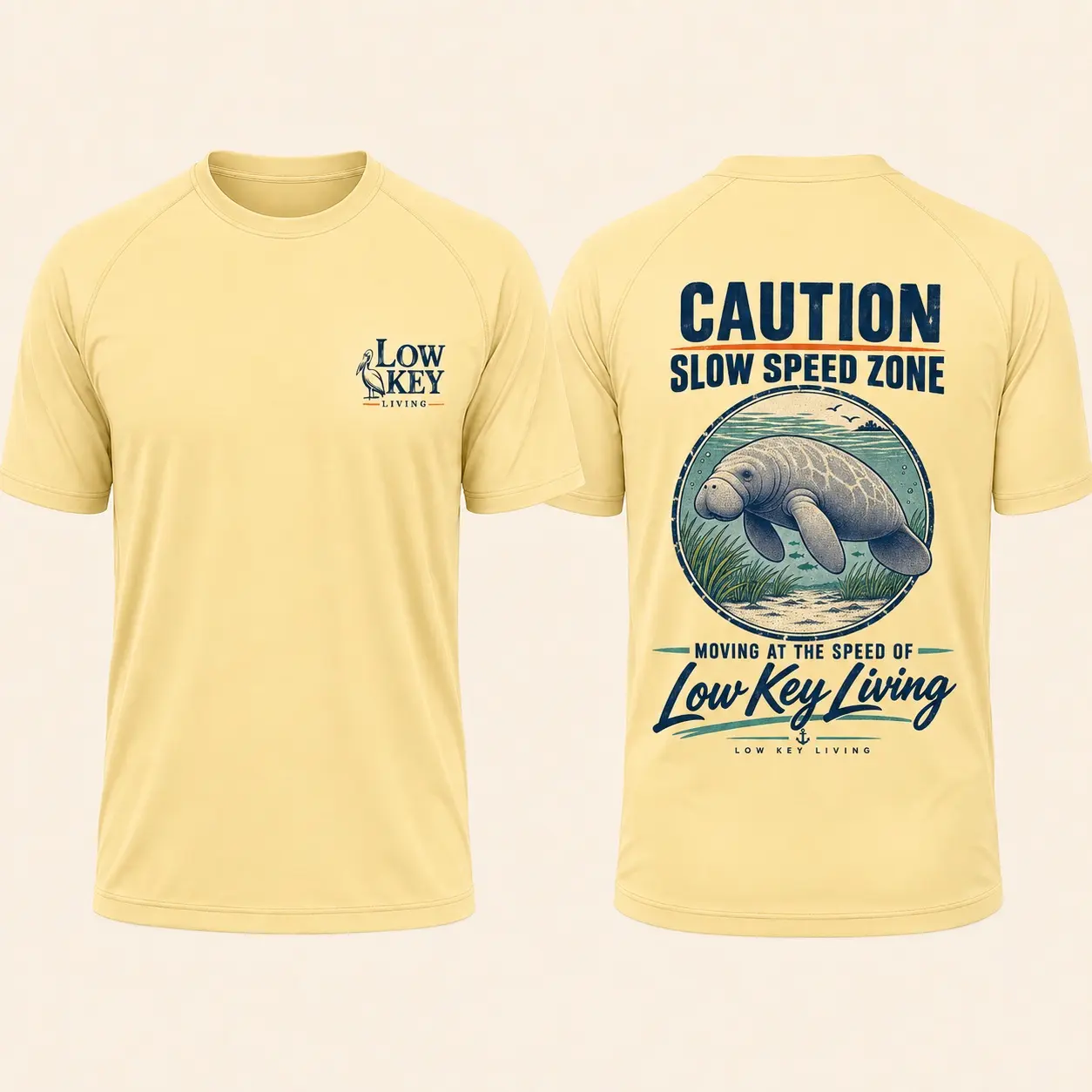 Caution Slow Speed Zone short sleeve performance tee